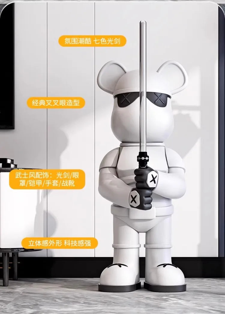 Light Luxury Lightsaber Bear, Trendy Floor-standing, Large Ornaments, Furniture, TV Cabinet, Creative Living Room Decorations