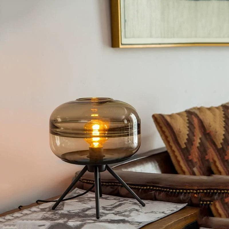 Modern Glass Desk Creative Glass Decorative Desk Bedroom Led Living Room Decorative