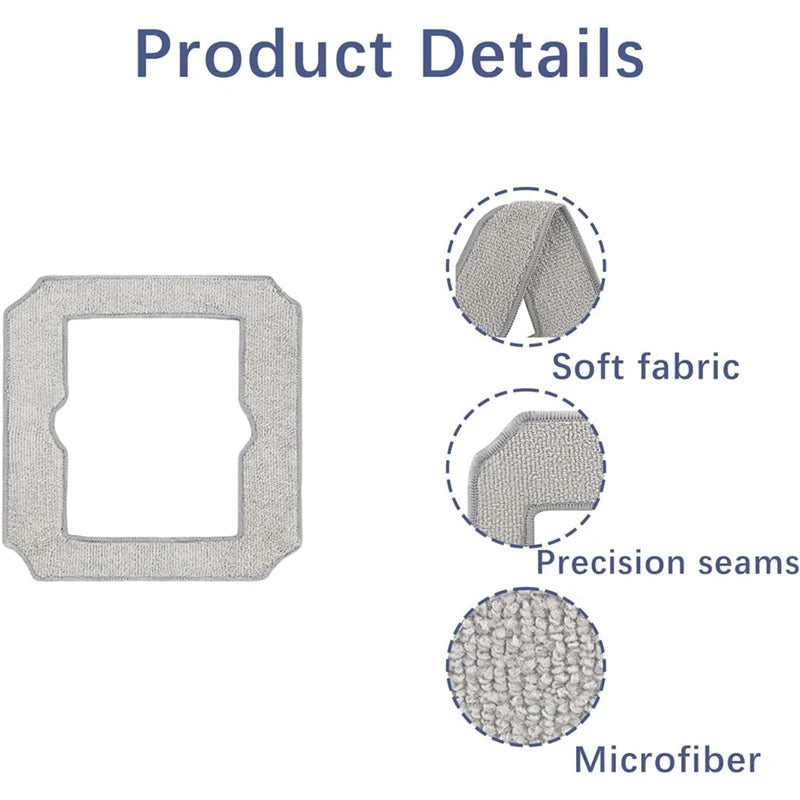 Washable Wipes Cleaning Cloths For ECOVACSECOVACS Winbot Mini, W-CC02-0012 Replacement Pad, Cleaning Robot Accessories
