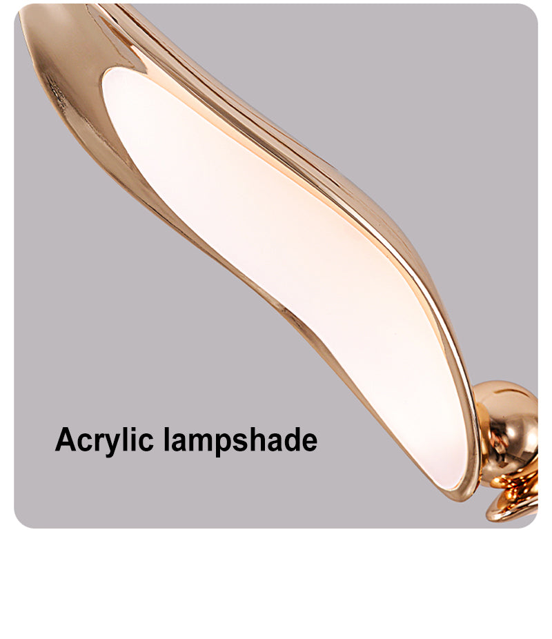 Designer's Creative New Chinese Light Luxury Seagull LED Wall Lamp Gold Living Room Background Bedroom Bedhead Corridor Bar Art