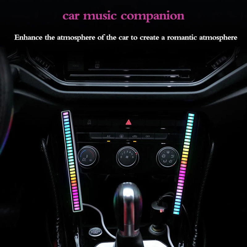 Creative 5V USB 16/32 LED Night Lights Pickup Voice App Control RGB Music Rhythm Light Bar