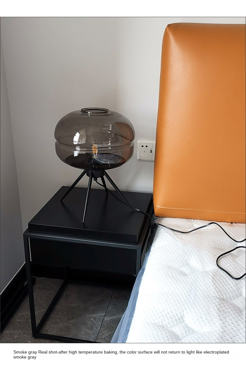Modern Glass Desk Creative Glass Decorative Desk Bedroom Led Living Room Decorative