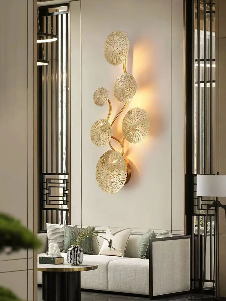 Nordic Creative Leaves Iron Fashion LED Decor Home Atmosphere Wall Lamp Bedroom Study Foyer Dining Room Lighting Fixtures