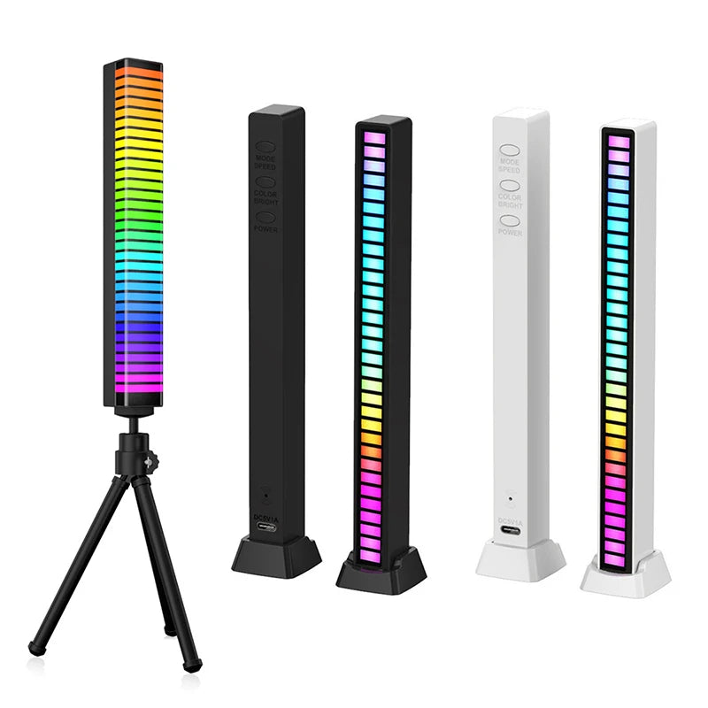 Creative 5V USB 16/32 LED Night Lights Pickup Voice App Control RGB Music Rhythm Light Bar
