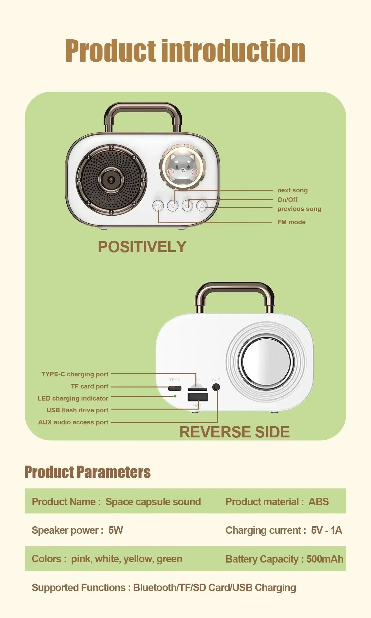 DZ06 Creative Retro Portable Quality bluetooth speaker Bluetooth Speaker Gift Radio Mobile Phone Accent Cannon Sound High