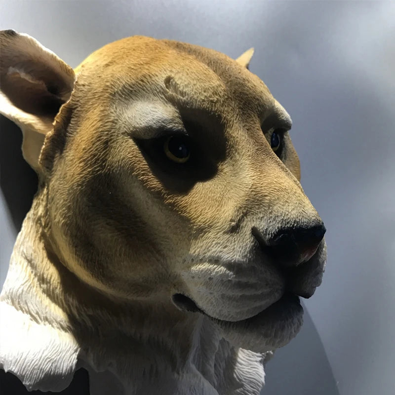 Resin simulation animal head bar cafe restaurant shop decoration sculpture three-dimensional wall hanging retro aesthetic statue