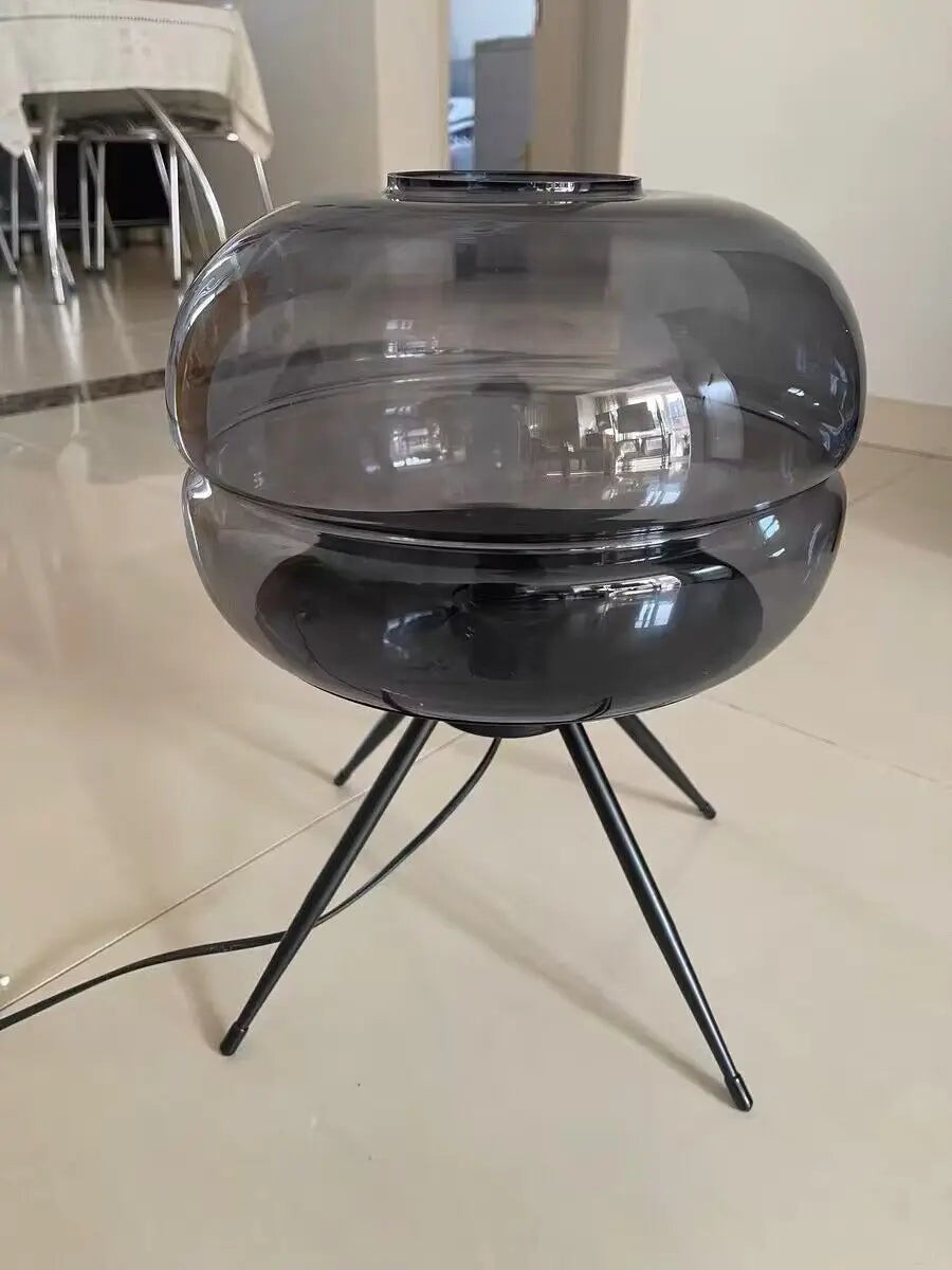 Modern Glass Desk Creative Glass Decorative Desk Bedroom Led Living Room Decorative