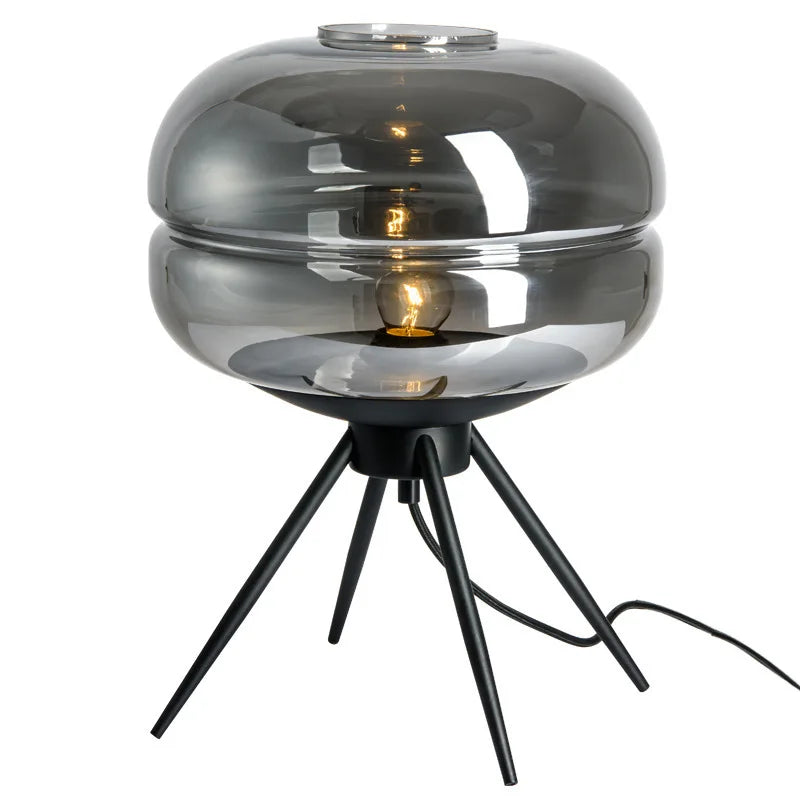 Modern Glass Desk Creative Glass Decorative Desk Bedroom Led Living Room Decorative