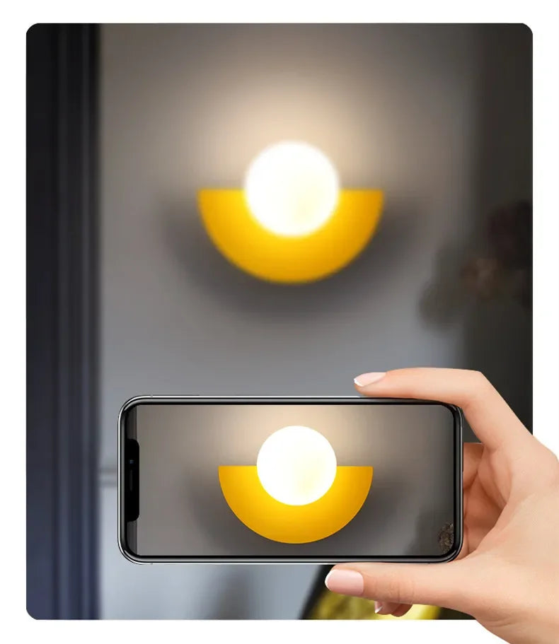 Wall Lamp Nordic LED Bedroom Bedside Simple Colored Designer Creative Living Room Aisle Corridor Study Indoor Lighting