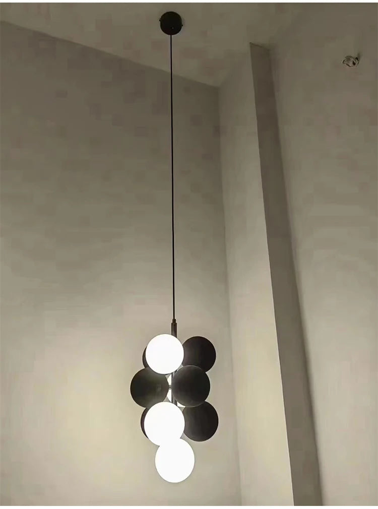 Dining room chandelier creative villa loft apartment lamp Nordic flannelette ball designer light luxury study living room lamp