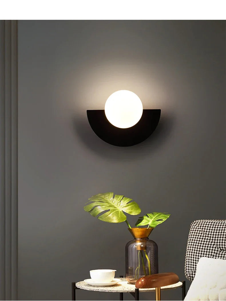 Wall Lamp Nordic LED Bedroom Bedside Simple Colored Designer Creative Living Room Aisle Corridor Study Indoor Lighting