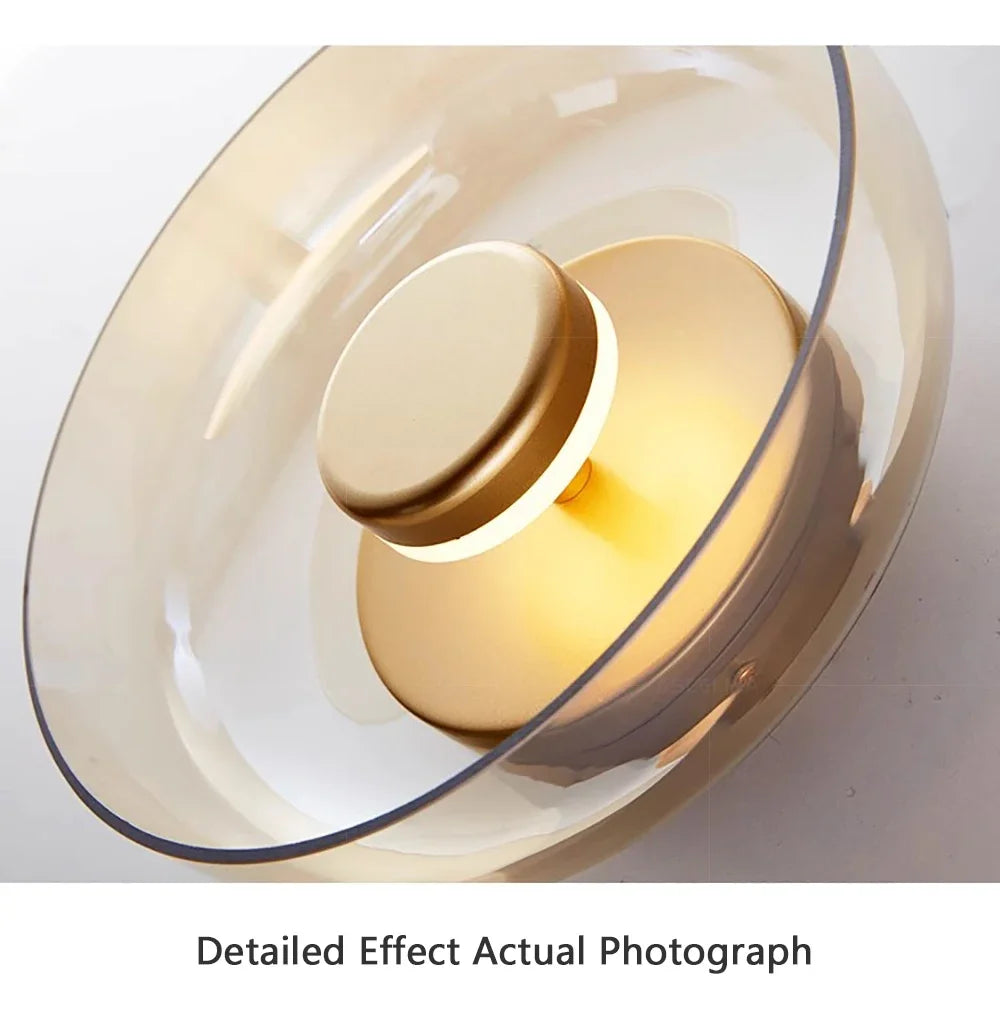 Modern LED Glass Creative Ceiling Lights Wall Lamp For Bedroom Bedside Living Dining Room Nordic Indoor Home Decorative Fixtures