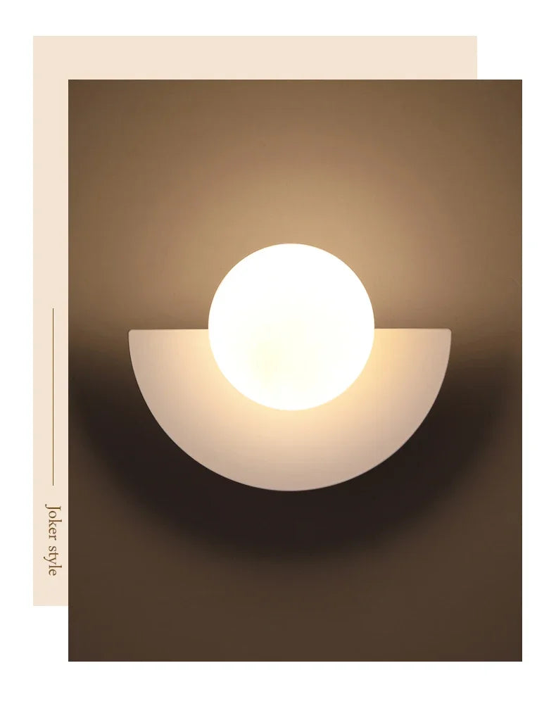 Wall Lamp Nordic LED Bedroom Bedside Simple Colored Designer Creative Living Room Aisle Corridor Study Indoor Lighting