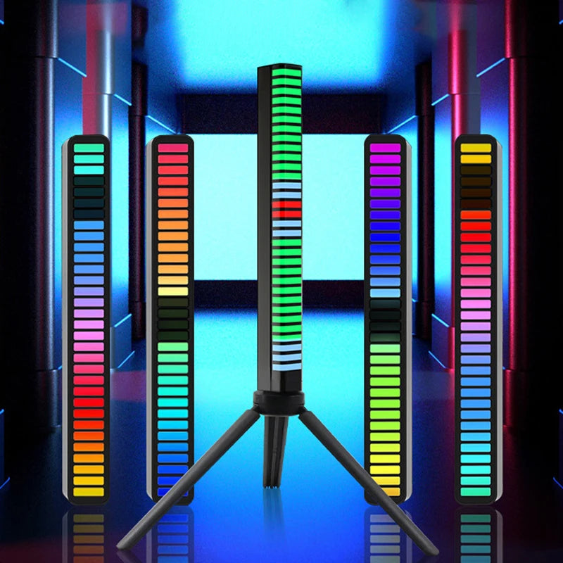 Creative 5V USB 16/32 LED Night Lights Pickup Voice App Control RGB Music Rhythm Light Bar