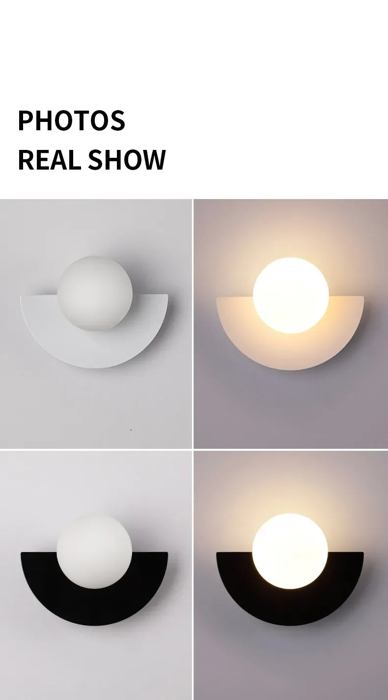 Wall Lamp Nordic LED Bedroom Bedside Simple Colored Designer Creative Living Room Aisle Corridor Study Indoor Lighting
