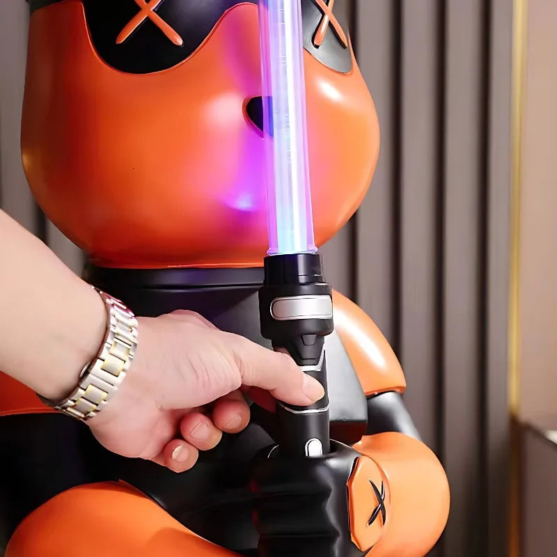 Light Luxury Lightsaber Bear, Trendy Floor-standing, Large Ornaments, Furniture, TV Cabinet, Creative Living Room Decorations