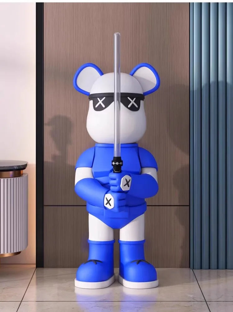 Light Luxury Lightsaber Bear, Trendy Floor-standing, Large Ornaments, Furniture, TV Cabinet, Creative Living Room Decorations