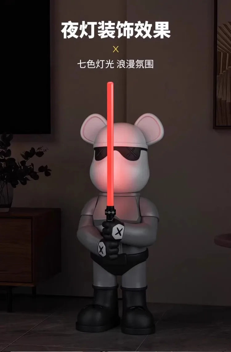 Light Luxury Lightsaber Bear, Trendy Floor-standing, Large Ornaments, Furniture, TV Cabinet, Creative Living Room Decorations