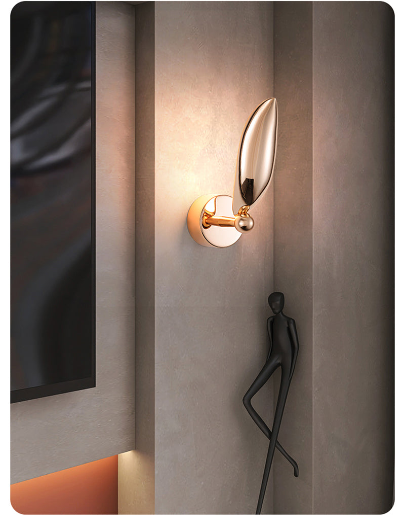 Designer's Creative New Chinese Light Luxury Seagull LED Wall Lamp Gold Living Room Background Bedroom Bedhead Corridor Bar Art