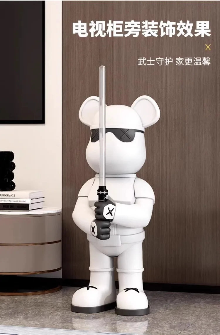 Light Luxury Lightsaber Bear, Trendy Floor-standing, Large Ornaments, Furniture, TV Cabinet, Creative Living Room Decorations
