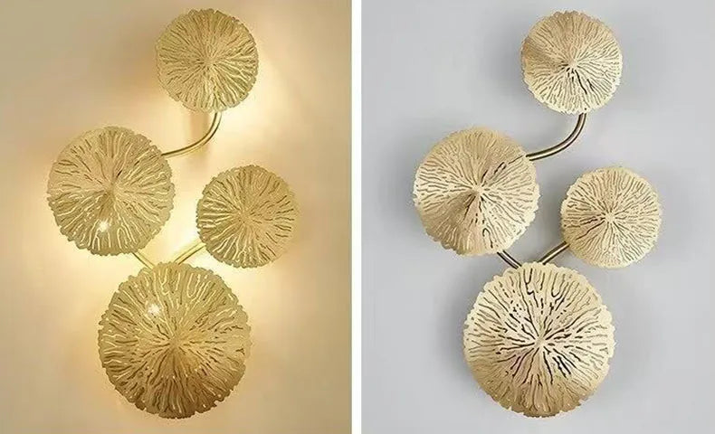 Nordic Creative Leaves Iron Fashion LED Decor Home Atmosphere Wall Lamp Bedroom Study Foyer Dining Room Lighting Fixtures